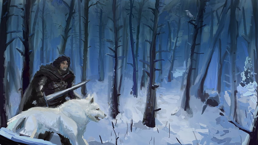 Game of Thrones John Snow ranging with Ghost, Jon Snow and Ghost HD  wallpaper | Pxfuel