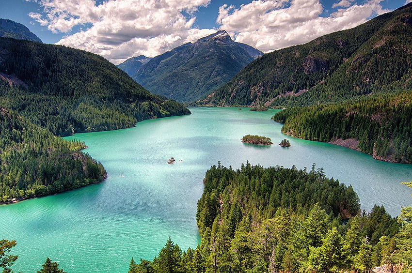 Washington USA Diablo Lake North Cascades Nature, paysage de Washington Fond d'écran HD