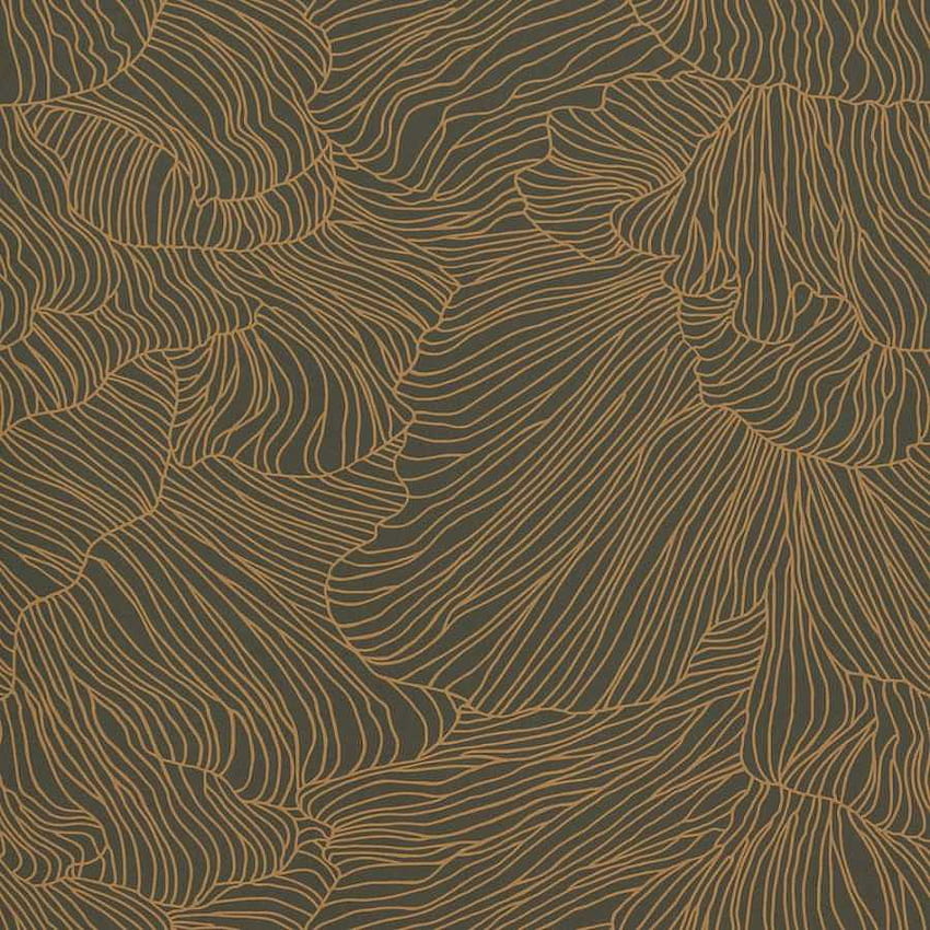 Ferm Living Coral - Dark Green & Gold HD phone wallpaper