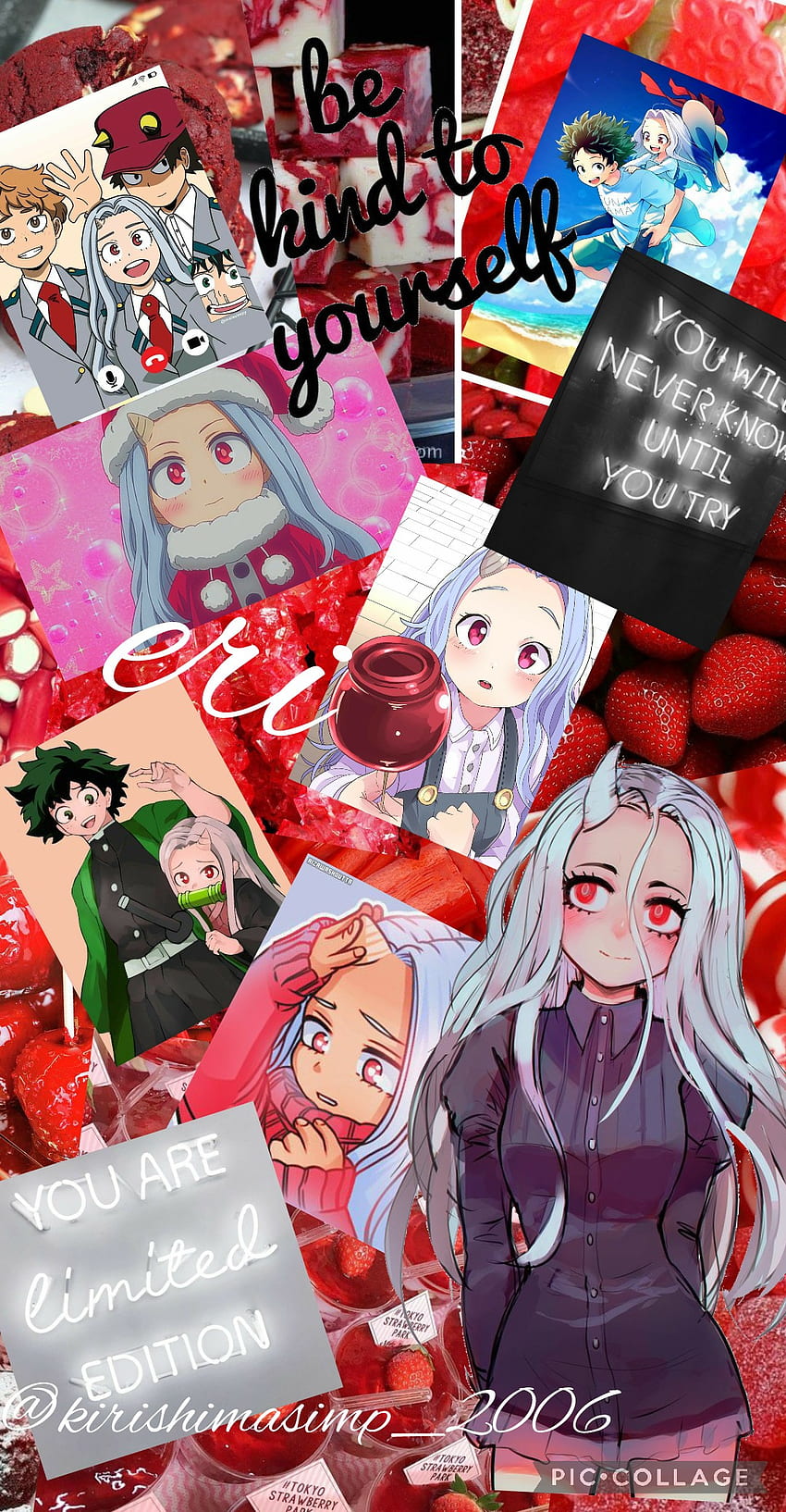 Eri, japanese, mha, the big 3, sweets aesthetics, bnha, cute, positive quotes, anime HD phone wallpaper