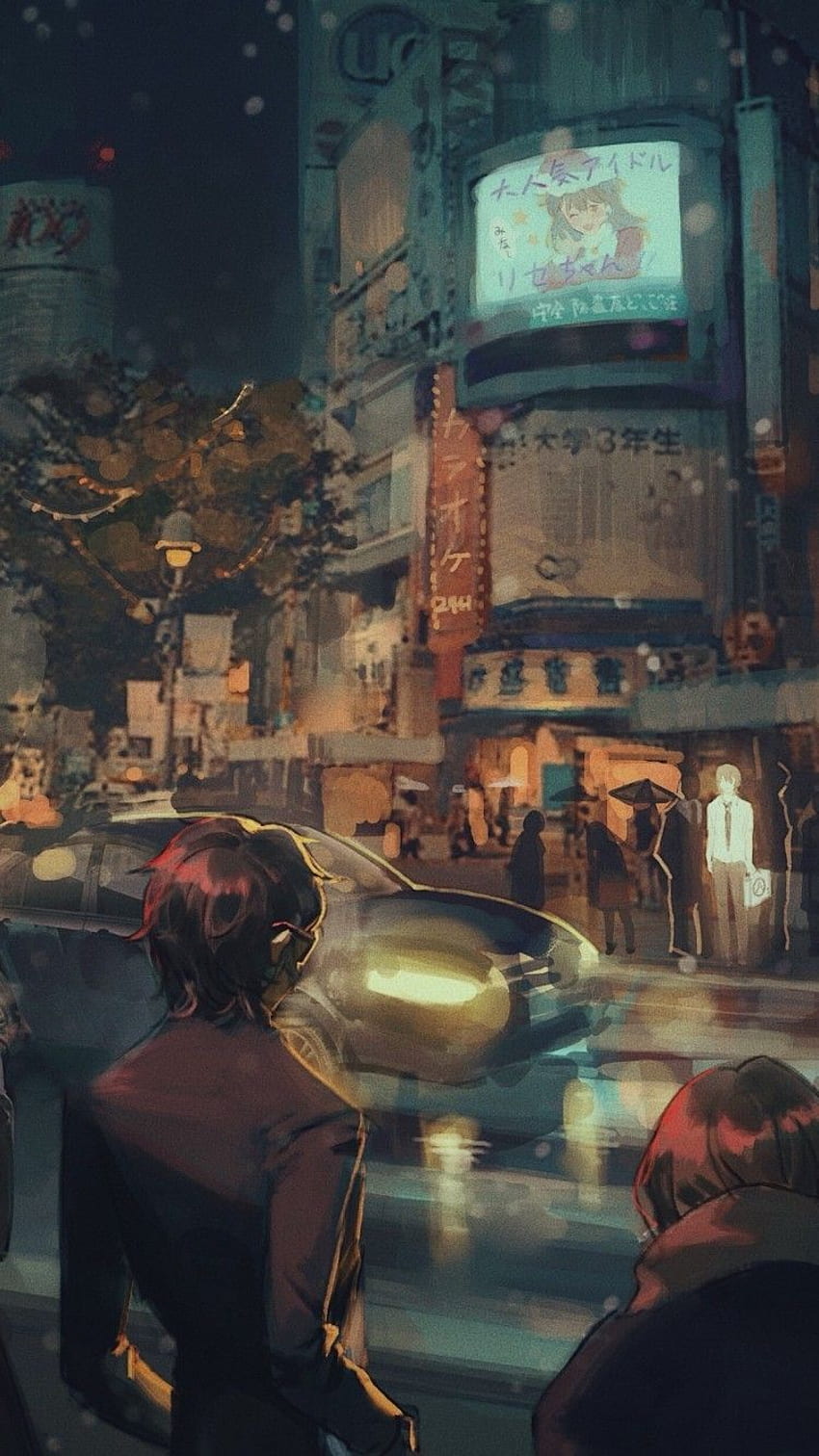 Persona 5, Akechi Goro, Kurusu Akira, Calle fondo de pantalla del teléfono