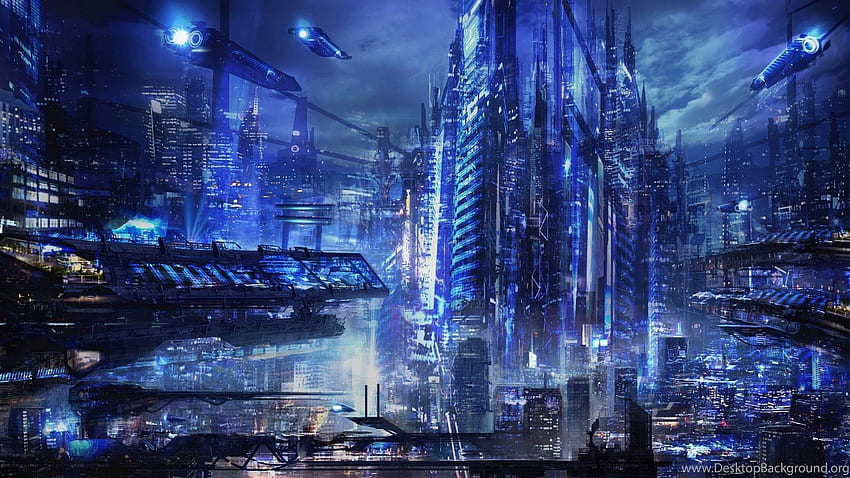 Futuristische, futuristische Welt HD-Hintergrundbild