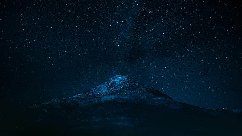 Dark Blue mountain , Dark Night Mountains HD wallpaper