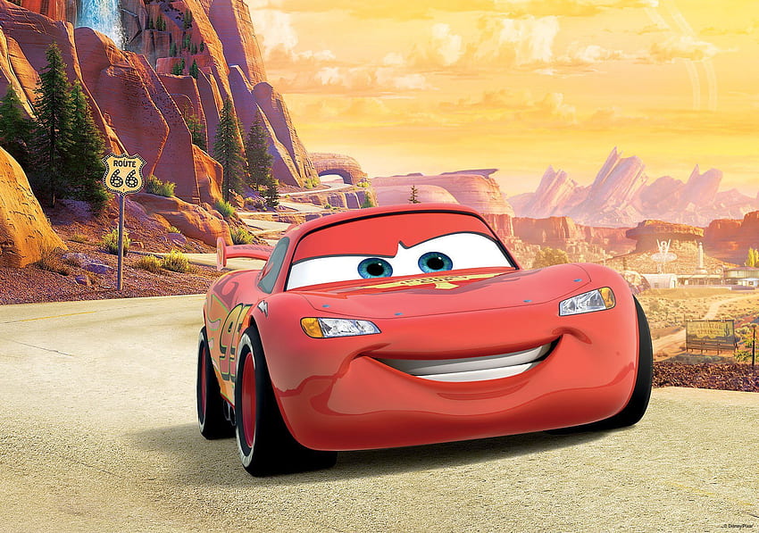 Lightning Mcqueen - รถดิสนีย์ที่คุณได้รับเชิญจาก Pixar Cars วอลล์เปเปอร์ HD