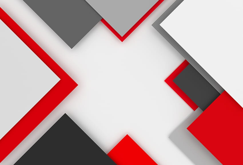 White, black, and red , colorful, abstract, design, 3D Geometric Abstract HD wallpaper
