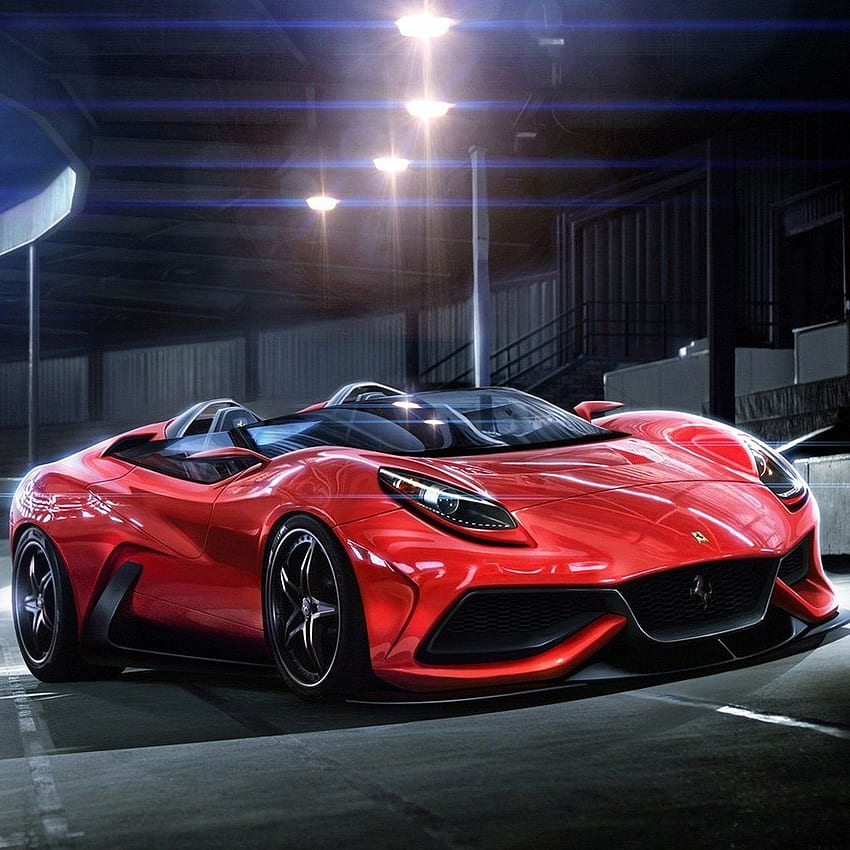 Egzotyczny samochód iPhone, samochód wyścigowy Ferrari Tapeta na telefon HD