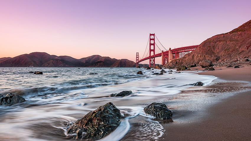 Baker Beach Golden Gate Bridge ความละเอียด 1440P, หาดซานฟรานซิสโก วอลล์เปเปอร์ HD