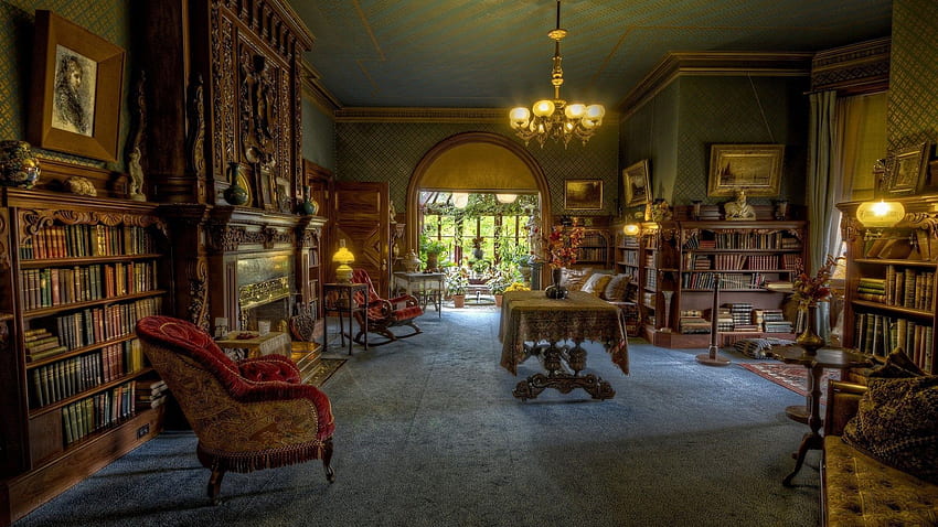 Old House Filled With Books -, Old Library HD wallpaper