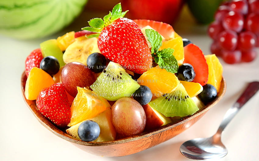 fruit salad grapes orange slices desserts HD wallpaper