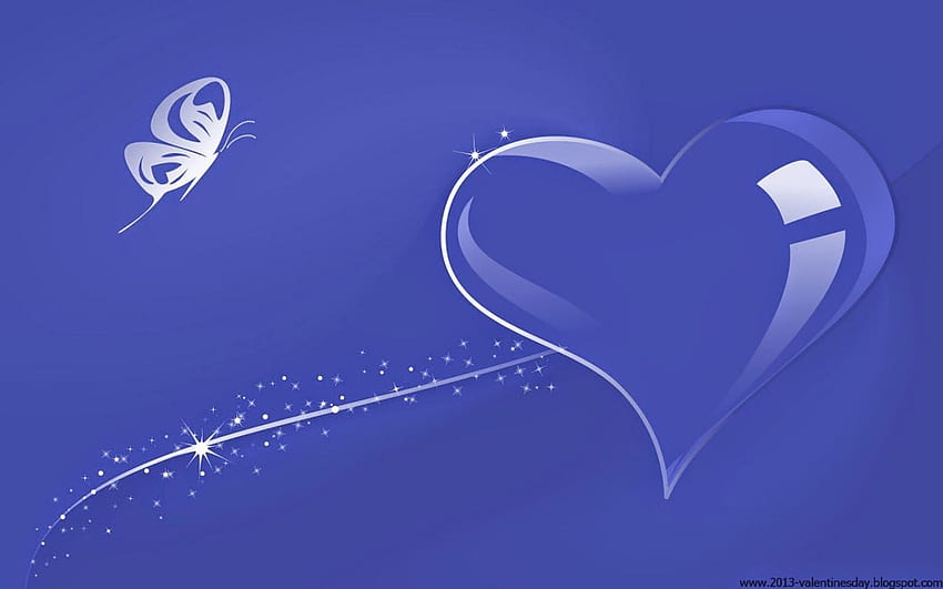 HR : Blue Love Hearts HD wallpaper