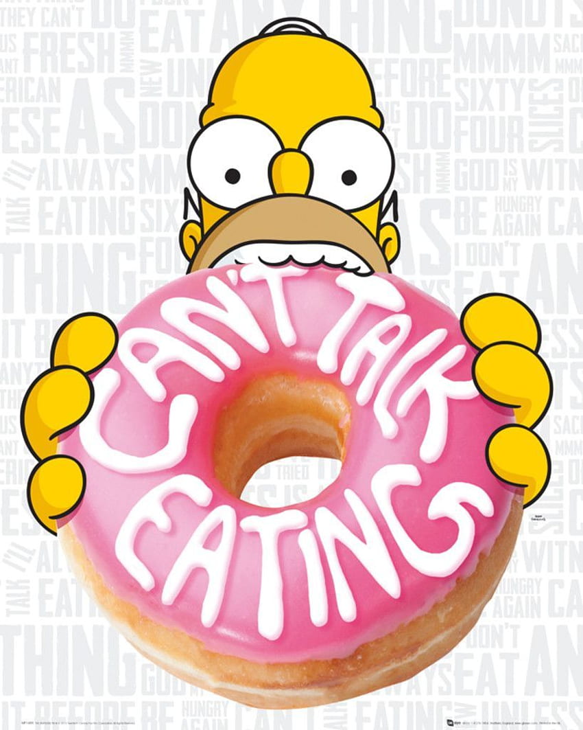 The Simpsons - Eating - Официален мини плакат. Семейство Симпсън, Хоумър Симпсън Храна HD тапет за телефон