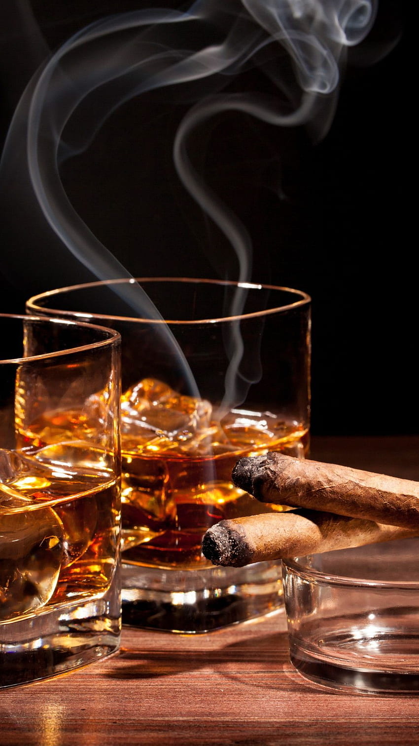 cigars whiskey glass ice table-High quality HD Wallpaper Preview |  10wallpaper.com