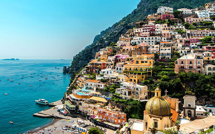 Positano, , Gulf of Salerno, summer, sea, italian landmarks, Italy ...