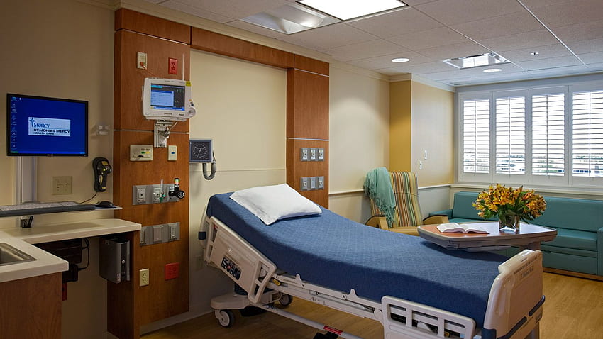Krankenhausbett, Krankenzimmer HD-Hintergrundbild