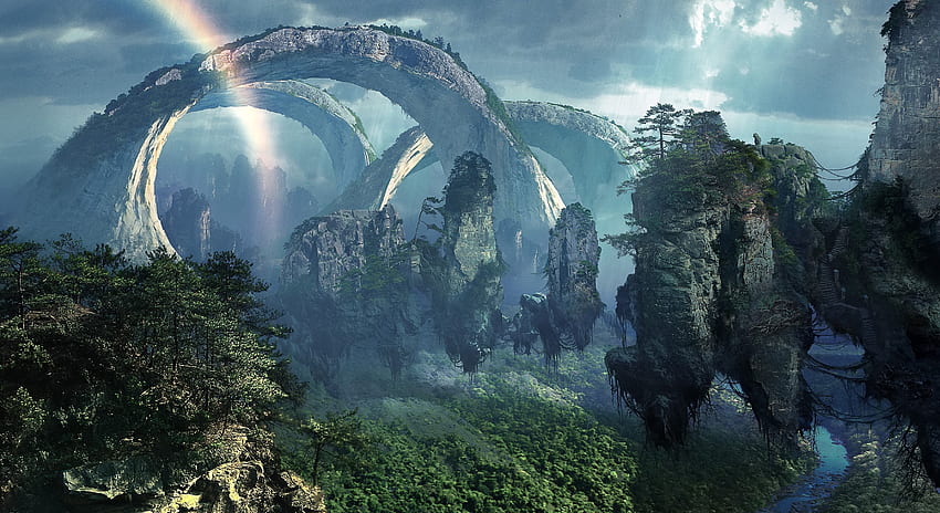 The beauty's within Avatar's Pandora., Hallelujah Mountains HD wallpaper
