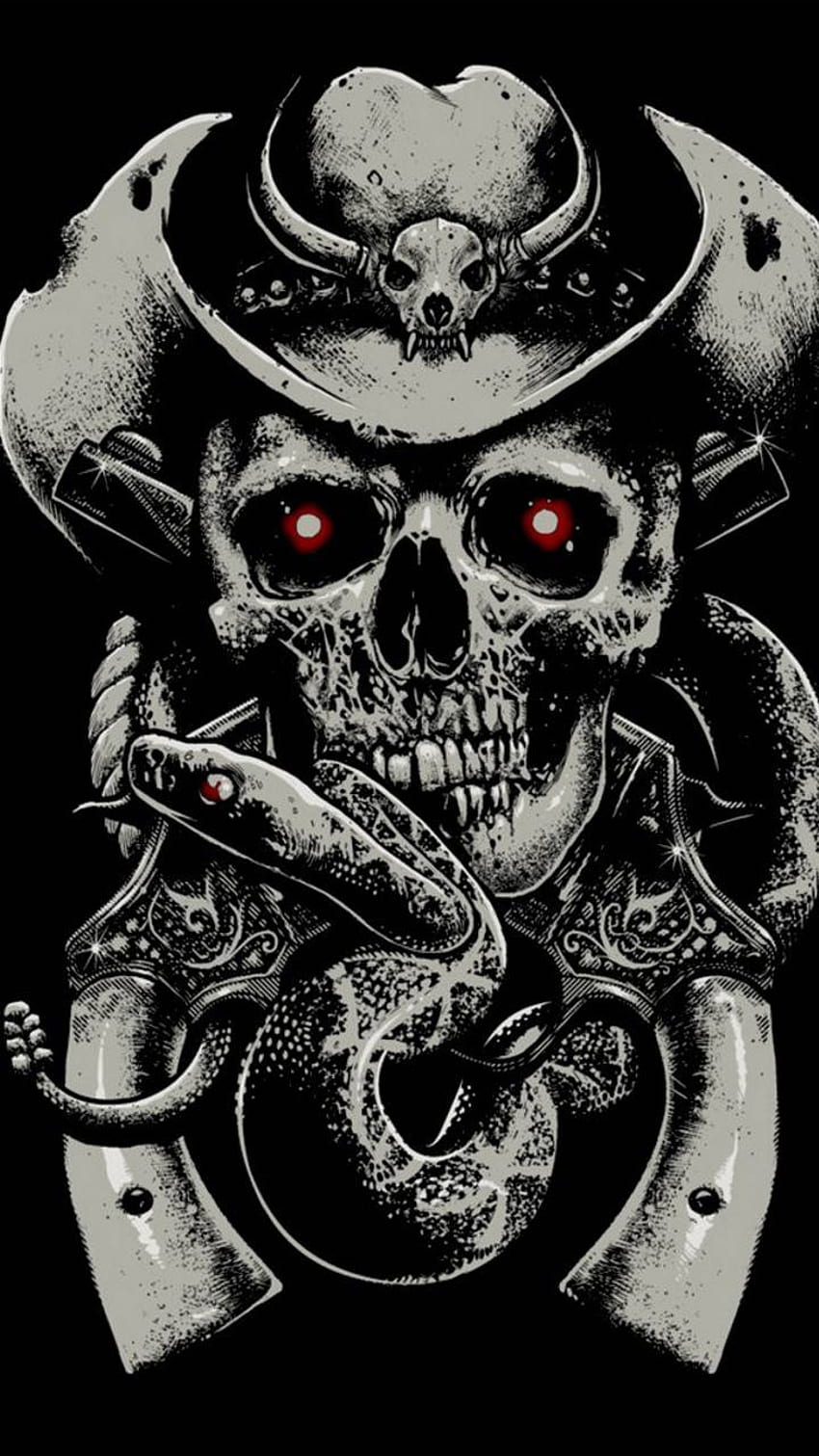 Cowboy Skull tattoo design  relectricbrainstem
