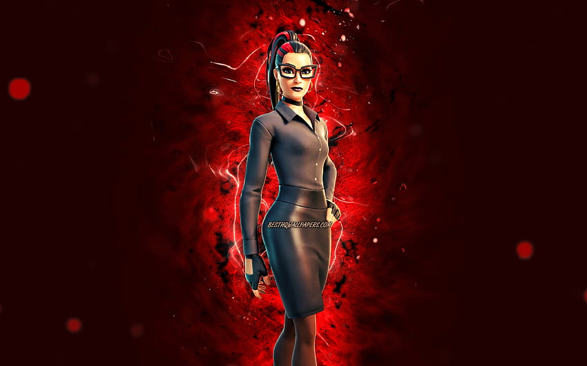 Crimson Jennifer Walters, , red neon lights, Fortnite Battle Royale, Fortnite characters, Crimson Jennifer Walters Skin, Fortnite, Crimson Jennifer Walters Fortnite HD wallpaper