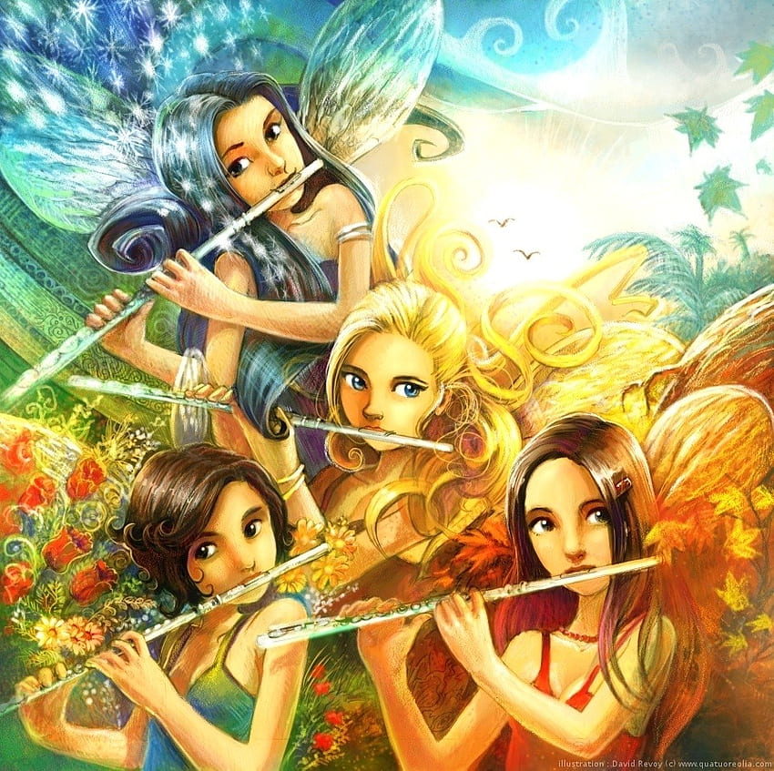 Melody, fairy, girl, fantasy HD wallpaper