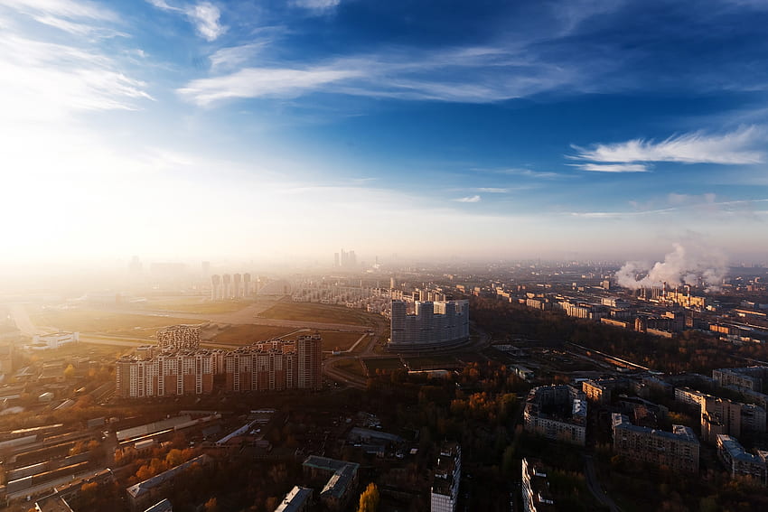 Städte, Häuser, Moskau, Großstadt, Wolkenkratzer, Übersicht, Rückblick, Megapolis, Megalopolis, Panorama, Russland, Hauptstadt HD-Hintergrundbild