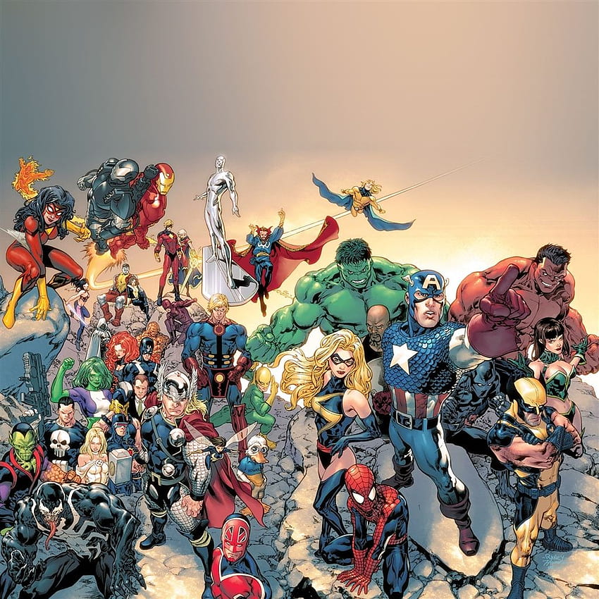 Super Avengers Marvel Comic Drawn Art iPad Air . iPhone , iPad wall. Marvel comics , Marvel , All marvel characters, Marvel Rising HD phone wallpaper