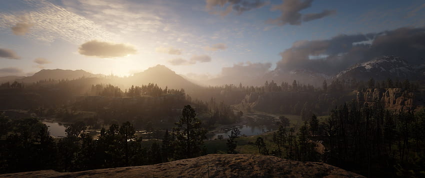 Captura de de Red Dead Redemption 2 Rockstar Games Paisaje de videojuegos K fondo de pantalla