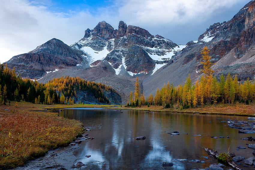 Pegunungan, Alam, Musim Dingin, Sungai, Salju Wallpaper HD