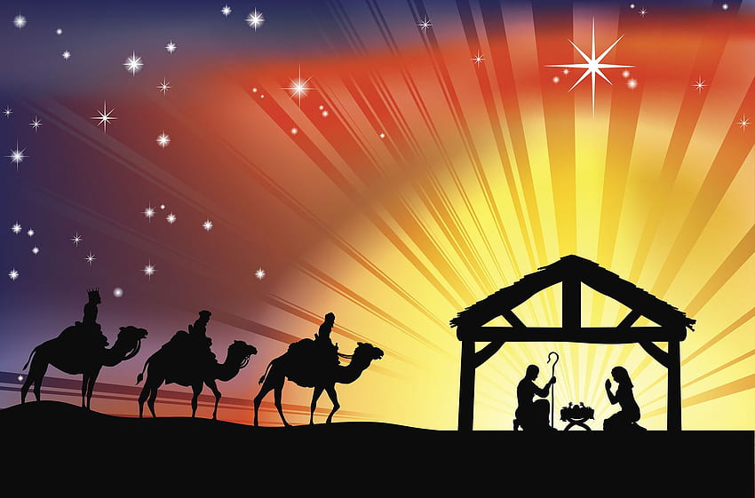 Avoir un Joyeux Noël!, Nativité Joyeux Noël chrétien Fond d'écran HD