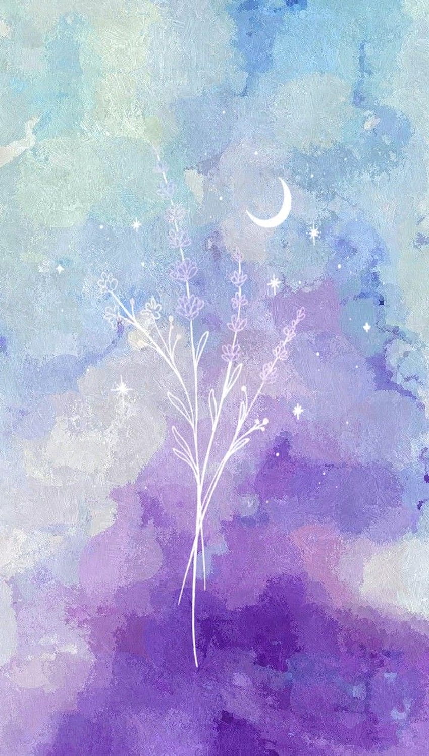 Watercolor Lavender. Art, Aesthetic , Pattern HD phone wallpaper