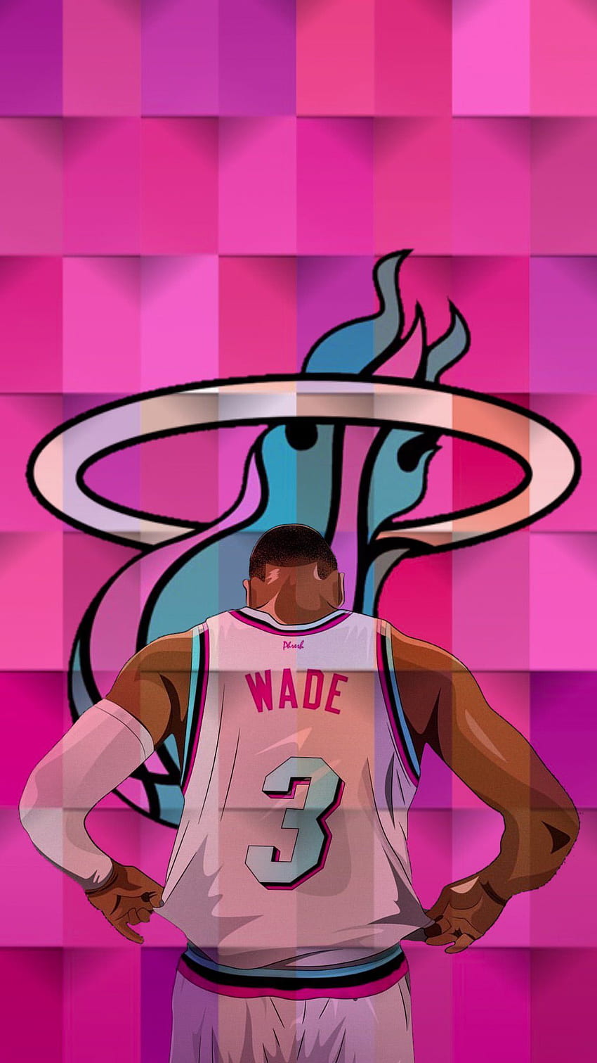 D Wade Miami Heat . Miami heat, Basketball , Nba , Miami Pink HD phone wallpaper