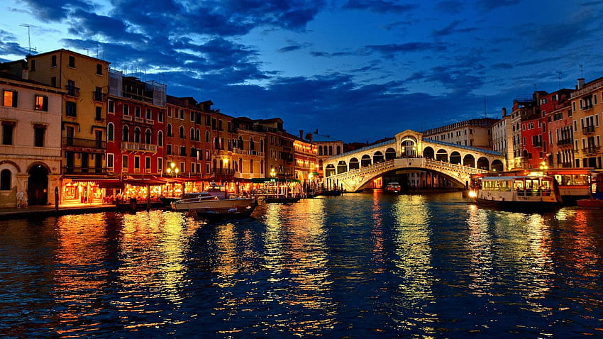 Venice Italy Night View Collection HD wallpaper
