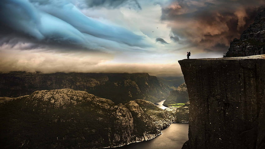 Preikestolen Cliff, Norway U HD wallpaper