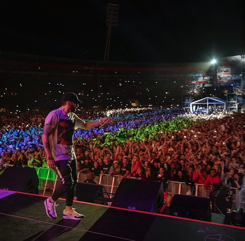 Eminem Rapture Tour, Eminem Concert HD wallpaper