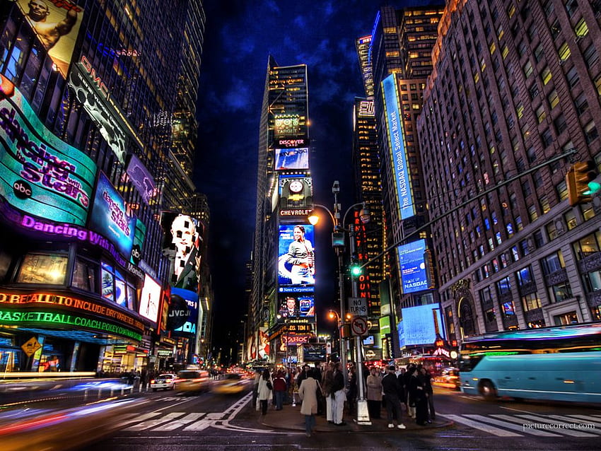 New York NYC dan latar belakang, NYC Times Square Wallpaper HD