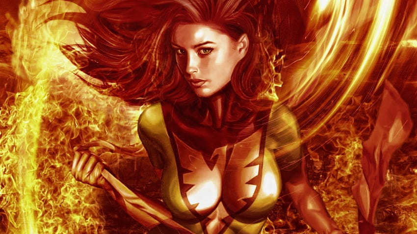 Fire, Phoenix, Phoenix, View, X Men, Costume, Jean Grey, Phoenix Girl HD wallpaper