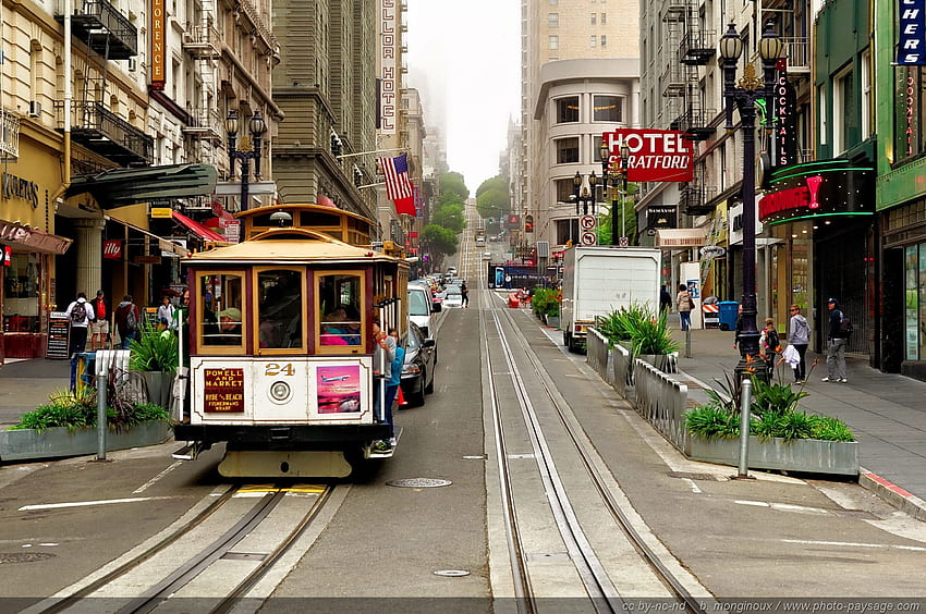 Tramway vintage de San Francisco - FX, rue San Francisco Fond d'écran HD
