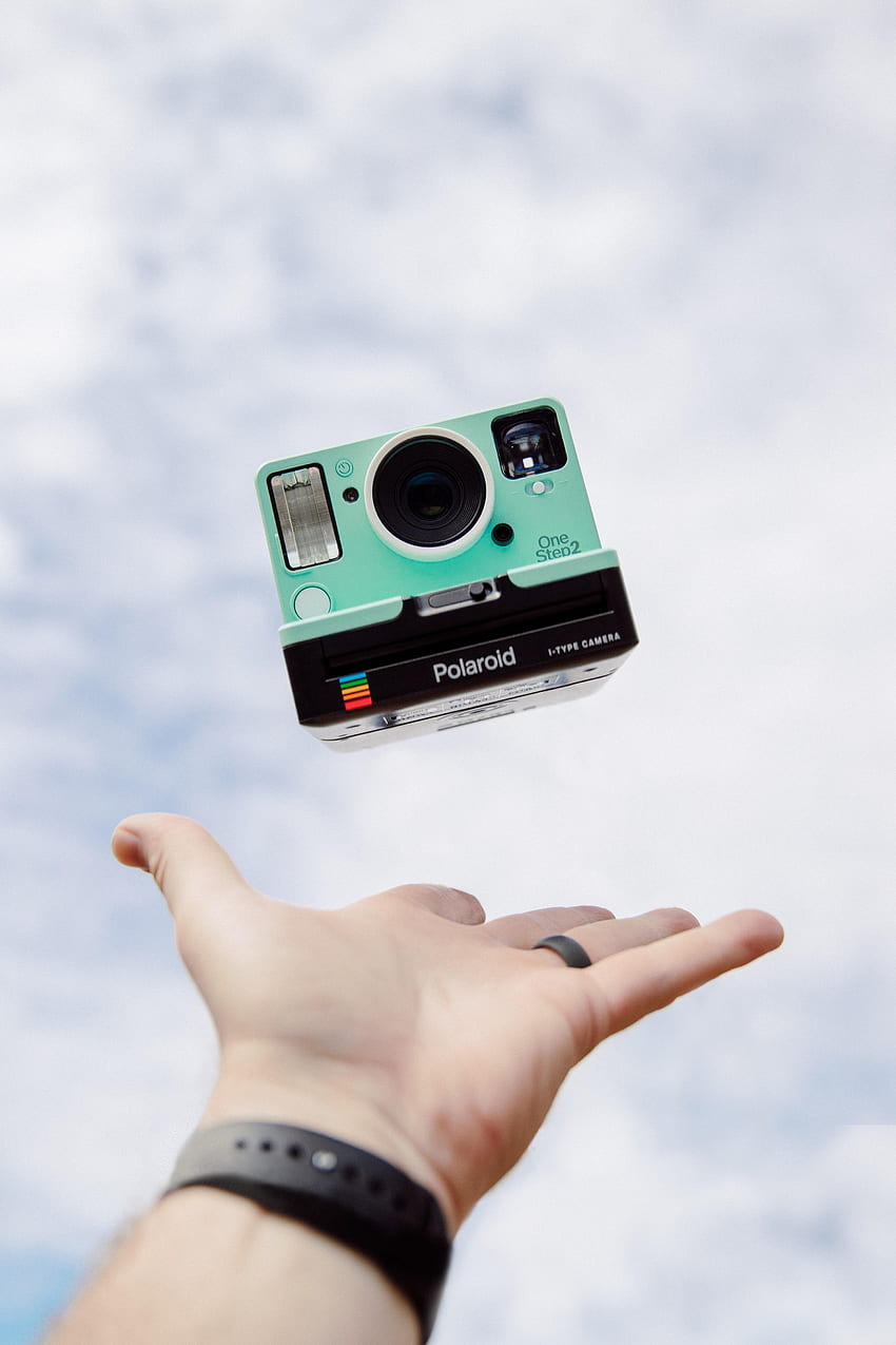 Sky, Hand, , , Camera, Polaroid HD phone wallpaper
