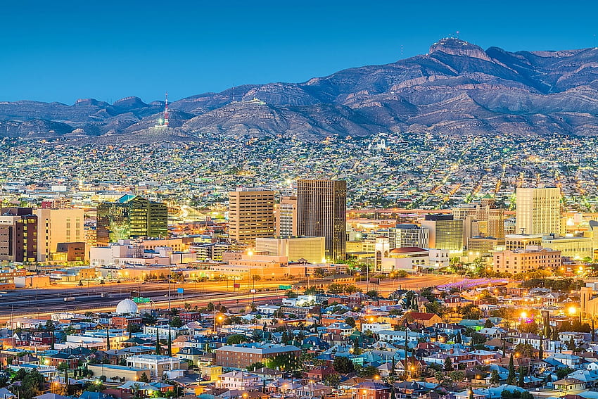 El Paso Teksas, Teksas, góry, miasto, El Paso Tapeta HD
