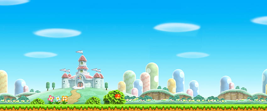 Нова Super Mario Bros. Wii Full и Background. галерия, фон, Super mario bros HD тапет