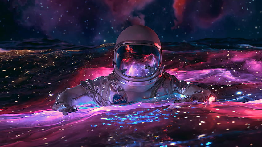 Floating In Space (). I Recently AI Upscaled The Original Version (Floating In Space By Visualdon) Into . : R engine, Astronaut Floating in Space HD wallpaper