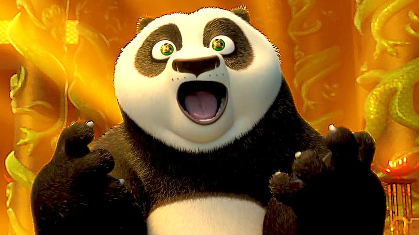 Kung Fu Panda, pequeño panda de dibujos animados lindo fondo de pantalla