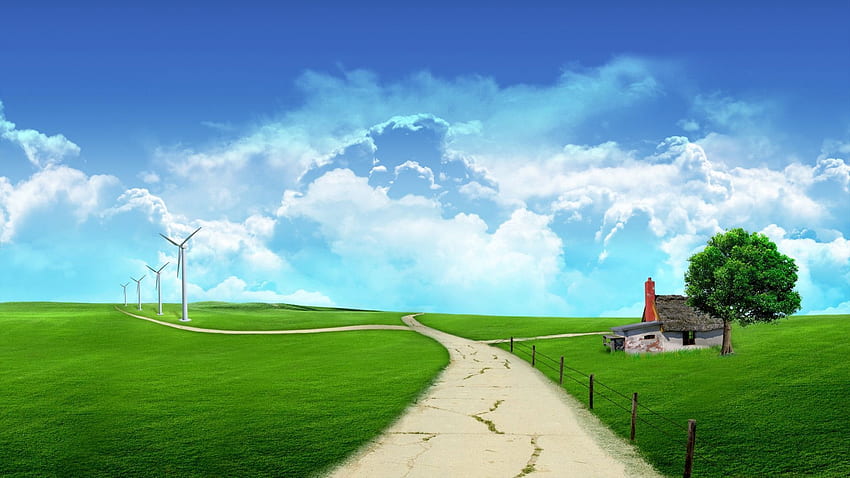 Beautiful spring day on a country road <3. Spring HD wallpaper