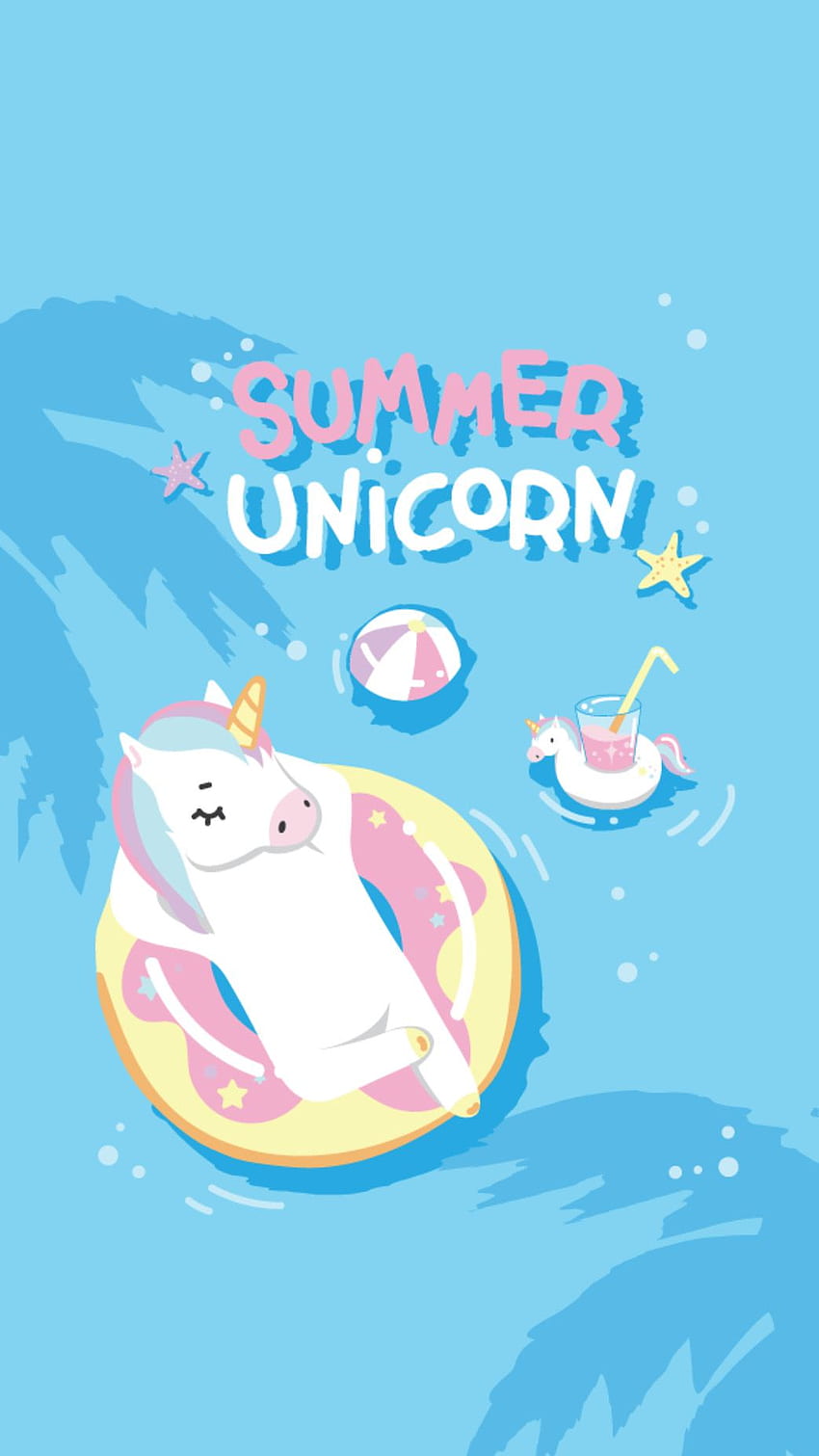 Summer Unicorn. Summertime Summertime in 2019. Cute disney, Blue Unicorn HD phone wallpaper