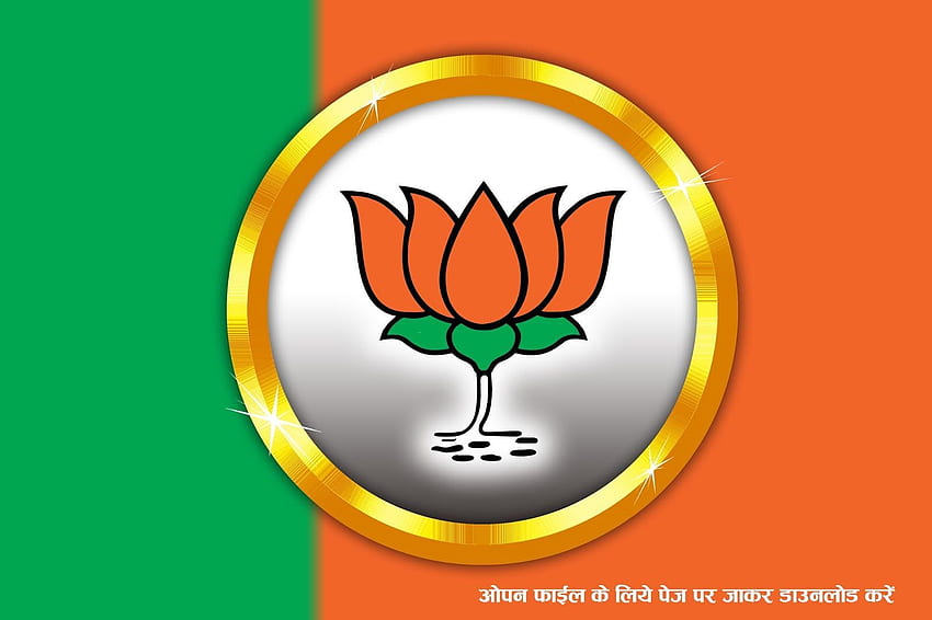 BJP Kamal, flaga. bek. Tapeta HD