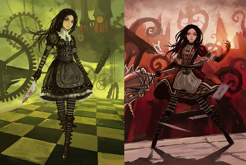 Alice madness Returns, сладко, момиче, alice, кървава HD тапет