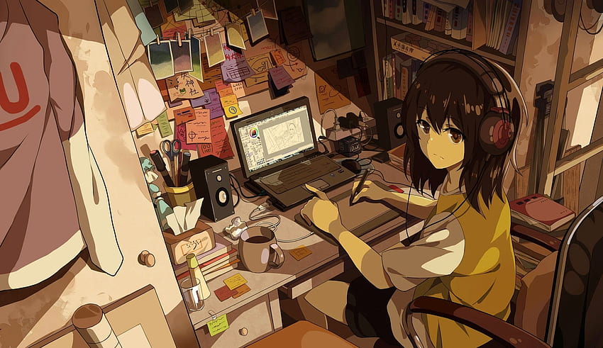 31++ Anime Girl Studying HD wallpaper