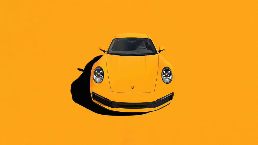 Porsche 911 Minimal, Minimaliste, et Fond, Porsche Art Fond d'écran HD