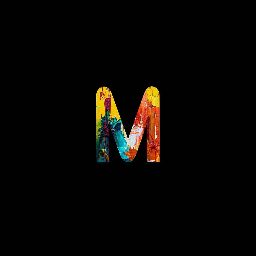 Alphabet M, coloré et amolé, art minimal Fond d'écran de téléphone HD