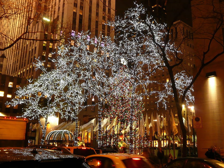 Rockefeller Center'da Noel ağacı, New York City -3. Şanslı 2B Burada HD duvar kağıdı