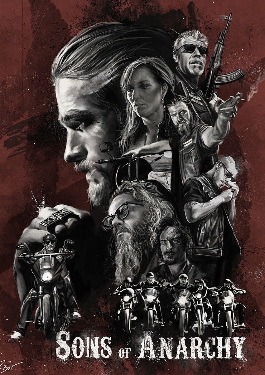 Sons Of Anarchy, Sons of Anarchy 아트 HD 전화 배경 화면
