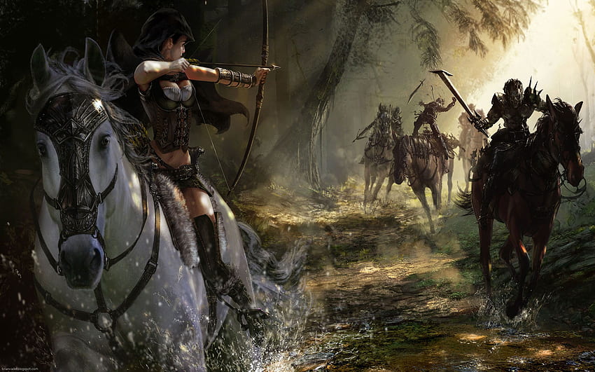Archer Background. Female Archer , Cupid Archer and Skyrim Archer, Medieval Archer HD wallpaper